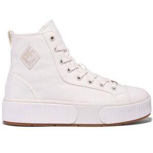 PF Flyers Allston White HI Top Platform Canvas Sneakers Women's 9 Unisex 7.5 NeW